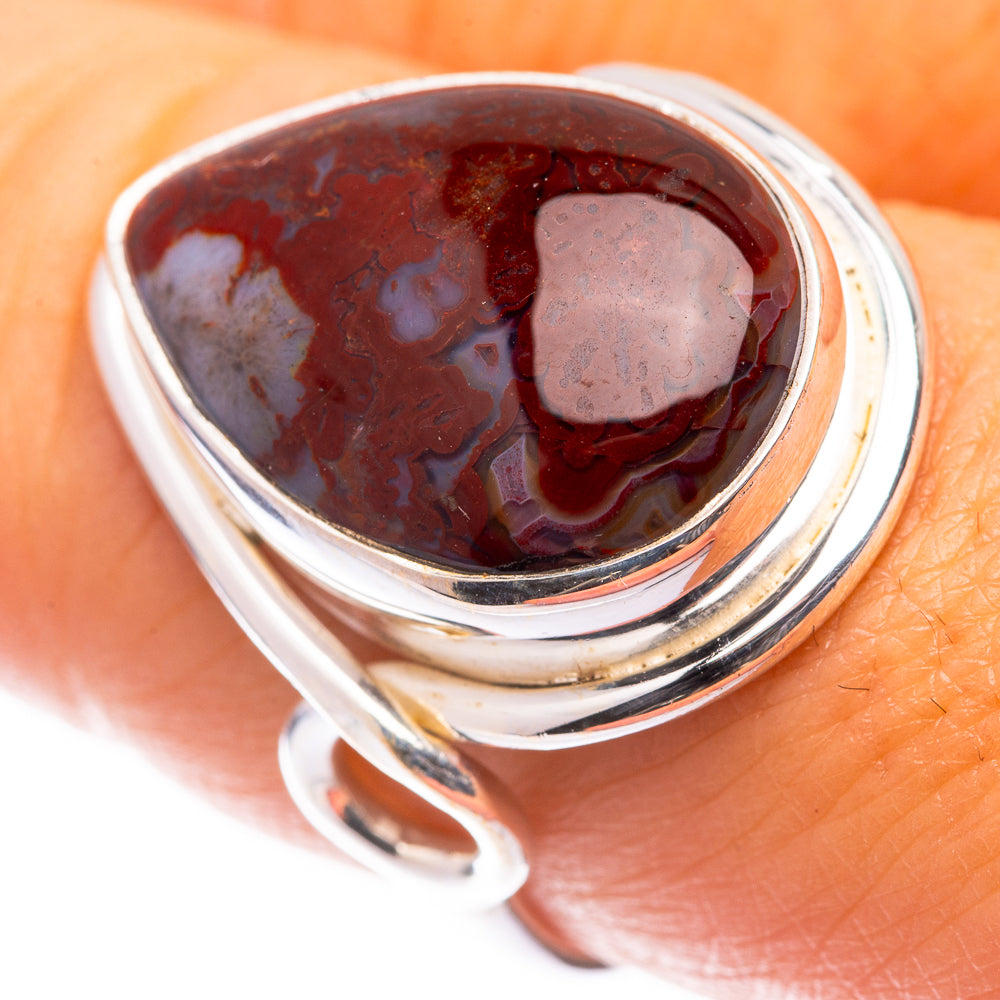 Red Jasper Ring Size 8 (925 Sterling Silver) R140912