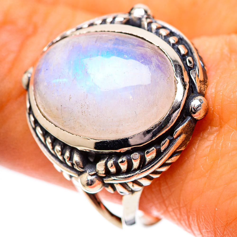 Rainbow Moonstone Ring Size 10 (925 Sterling Silver) RING138972