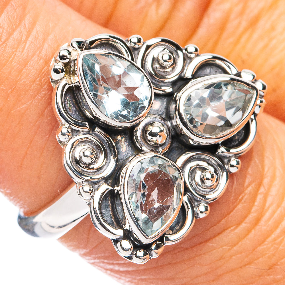 Premium Blue Lace Agate Ring Size 7 (925 Sterling Silver) R8180
