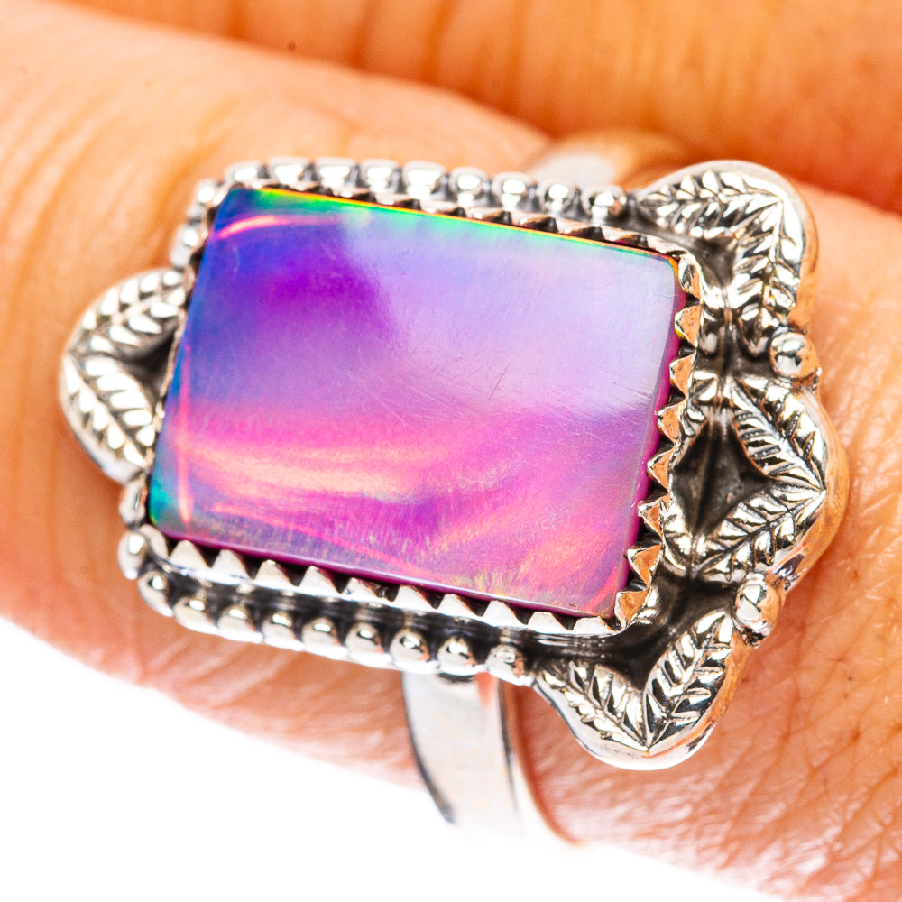 Aura Opal Ring Size 8.75 (925 Sterling Silver) R4087