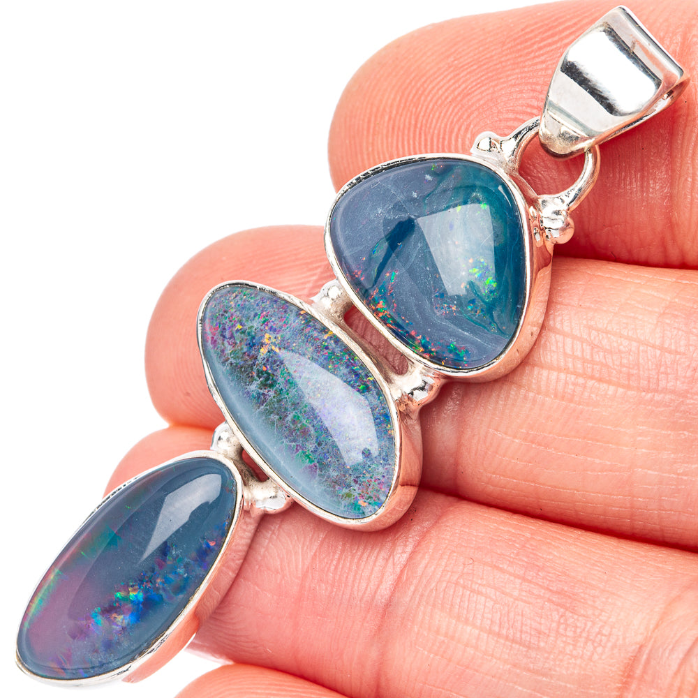 Rare Triplet Opal 925 Sterling Silver Pendant 2 1/8" (925 Sterling Silver) P42671