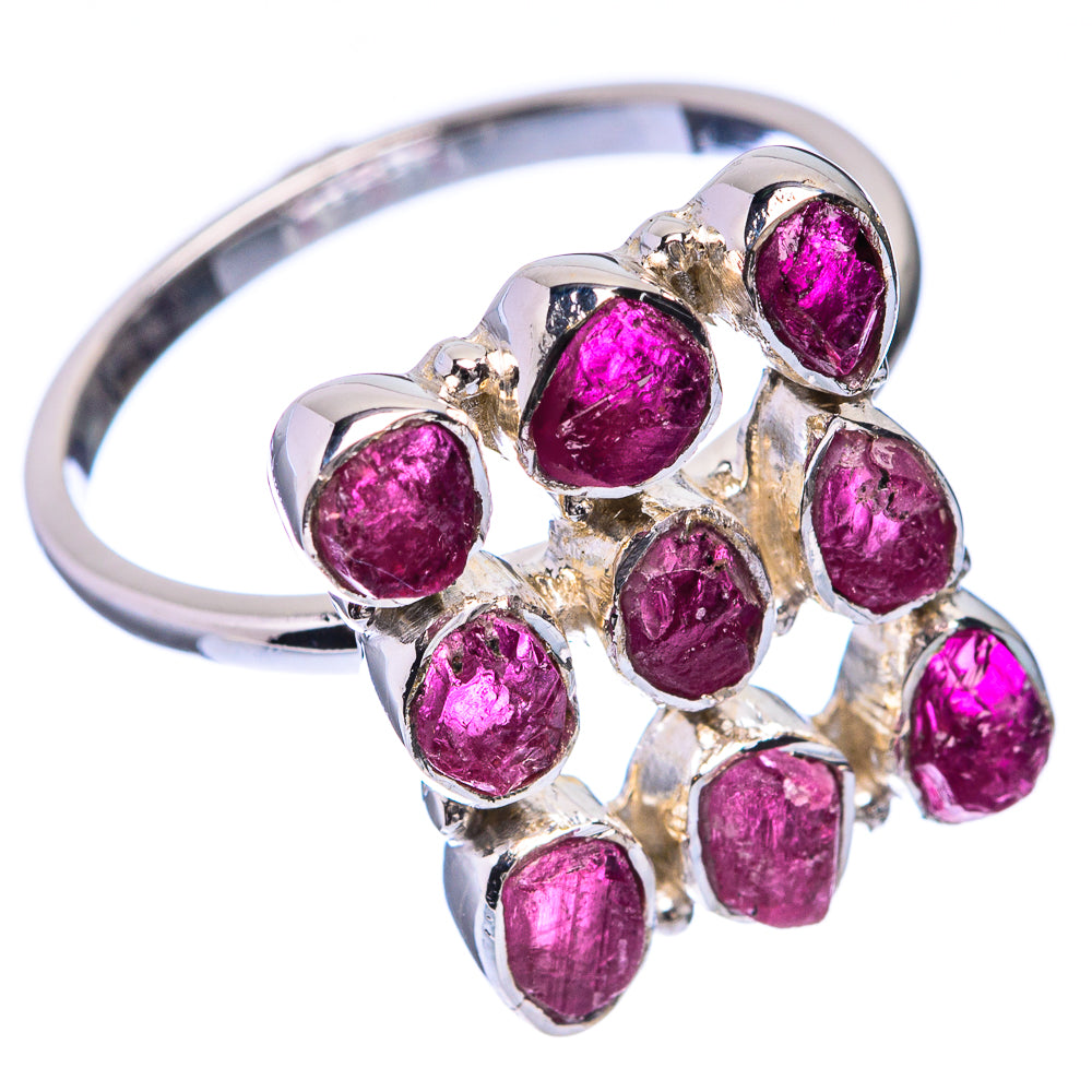 Premium Raw Pink Tourmaline Ring Size 9 (925 Sterling Silver) R141797