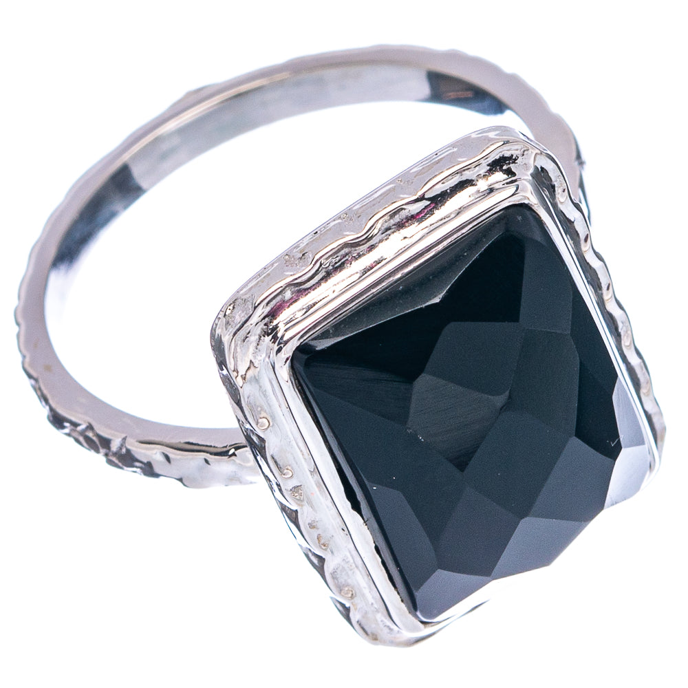 Premium Black Onyx Ring Size 7.75 (.925 Sterling Silver)