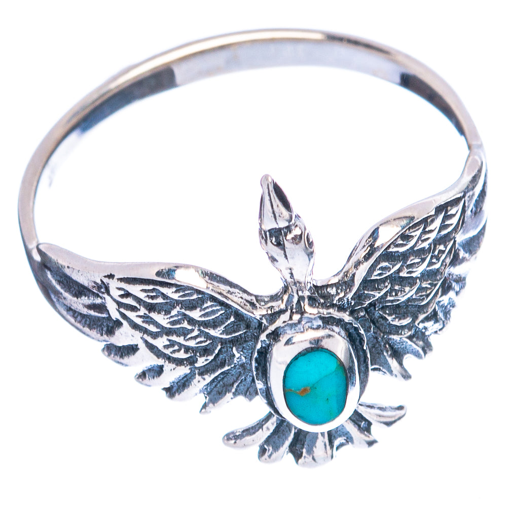 Rare Arizona Turquoise Phoenix Ring Size 8.5 (925 Sterling Silver) R4892