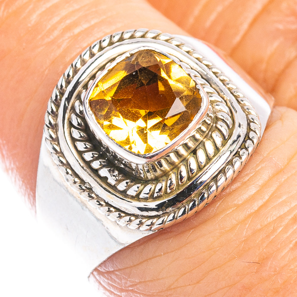 Citrine Ring Size 7.5 (.925 Sterling Silver)