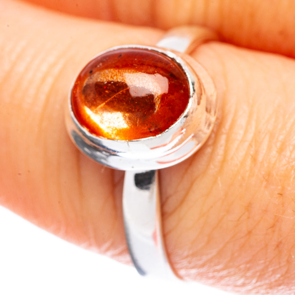 Value Sunstone Ring Size 8.25 (925 Sterling Silver) R3165