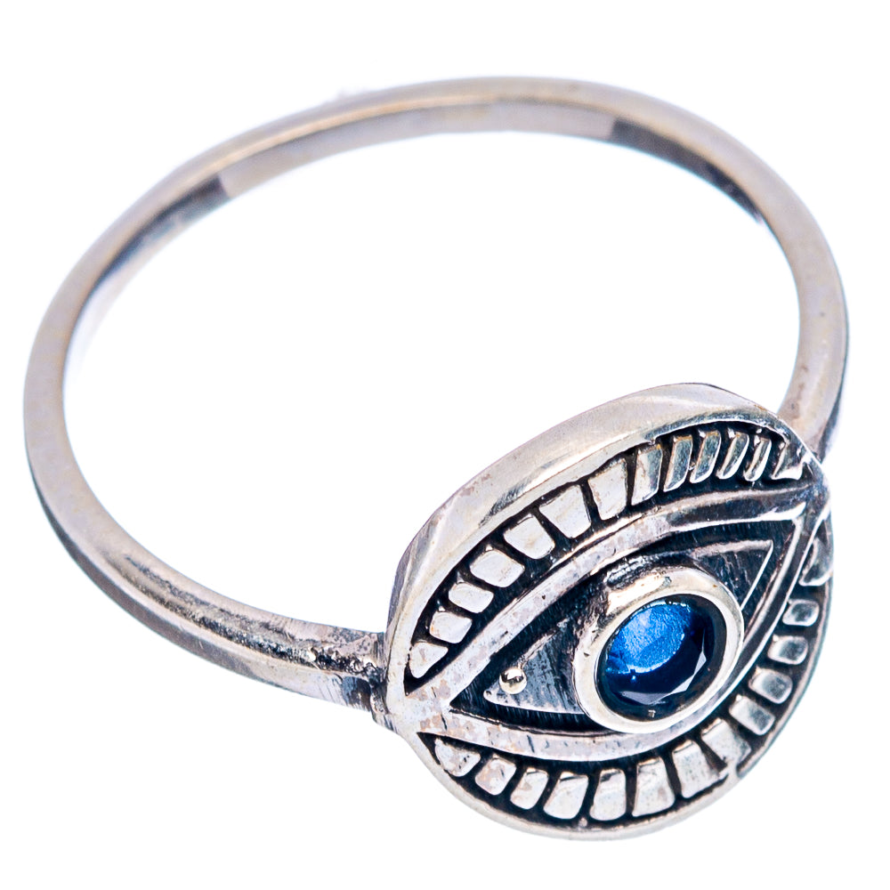 Blue Quartz Eye Dainty Ring Size 6 (.925 Sterling Silver)