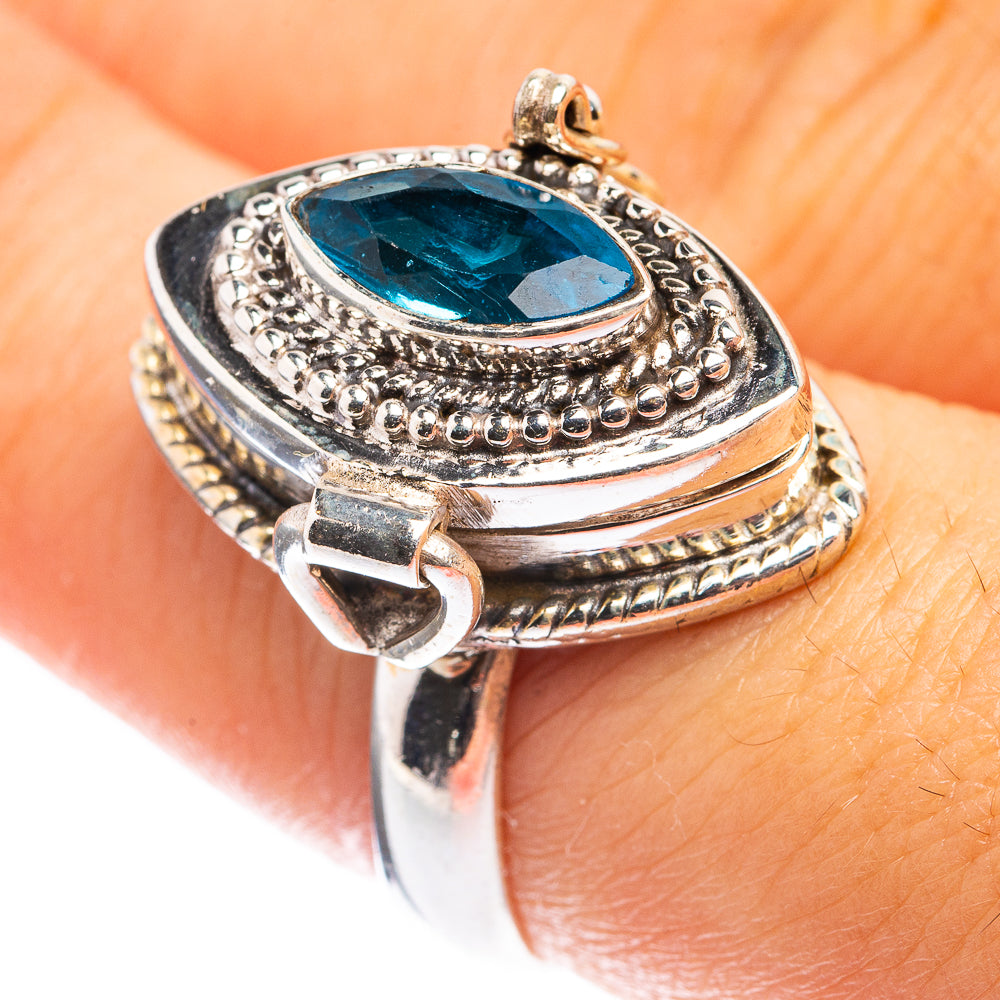 Poison Blue Topaz Ring Size 7.75 (925 Sterling Silver) R142768