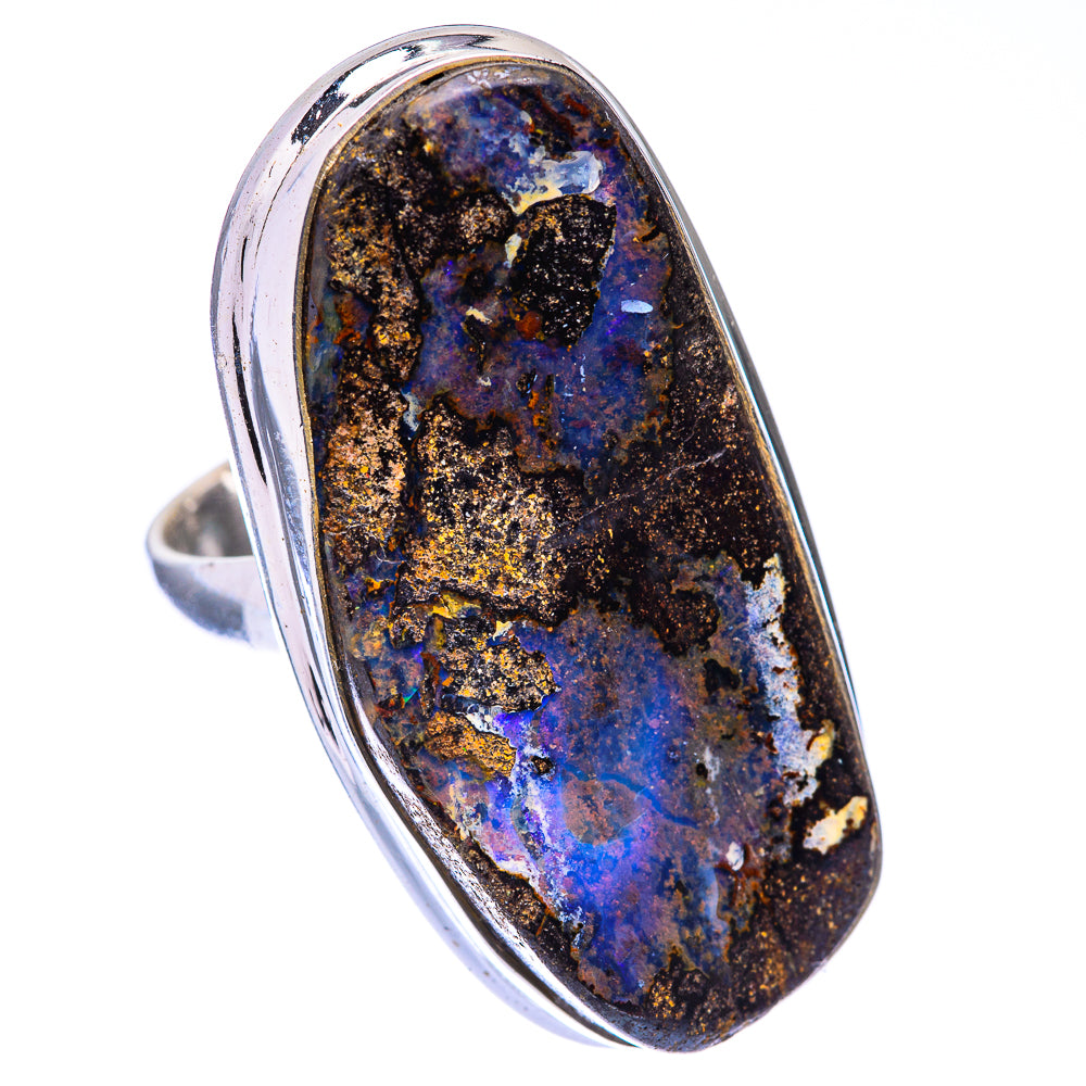 Large Boulder Opal Ring Size 8 (925 Sterling Silver) R141221