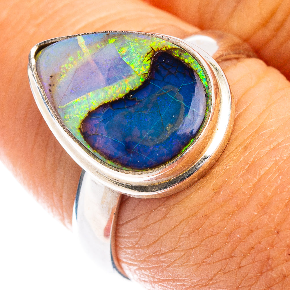 Rare Sterling Opal Ring Size 8 (.925 Sterling Silver)