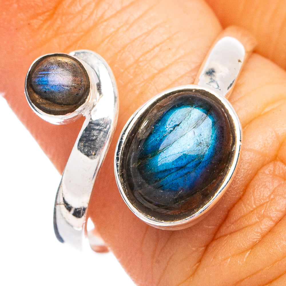 Dainty Labradorite Ring Size 7.5 (925 Sterling Silver) R8680