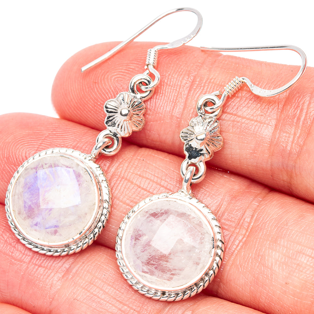 Asc Premium Rainbow Moonstone Earrings 1 3/4" (925 Sterling Silver) E1345