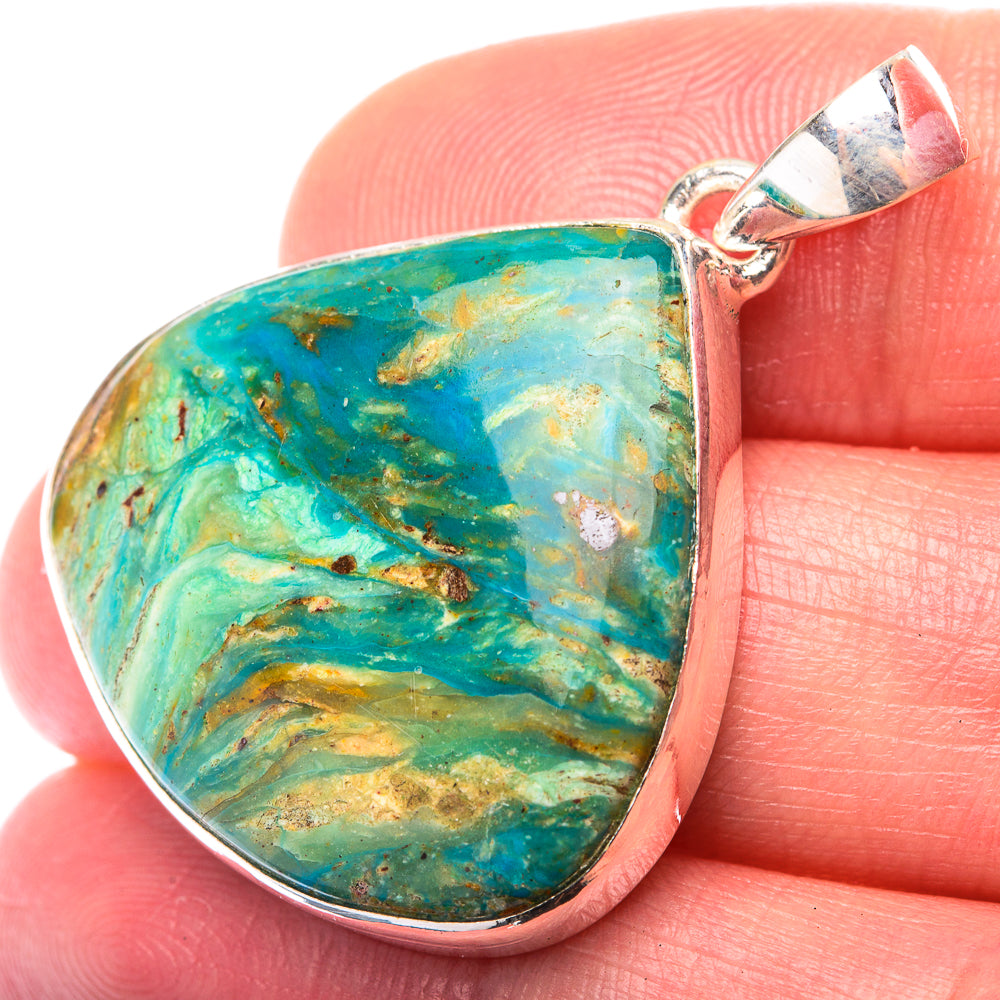 Peruvian Opal Pendant 1 3/8" (925 Sterling Silver) PD38555