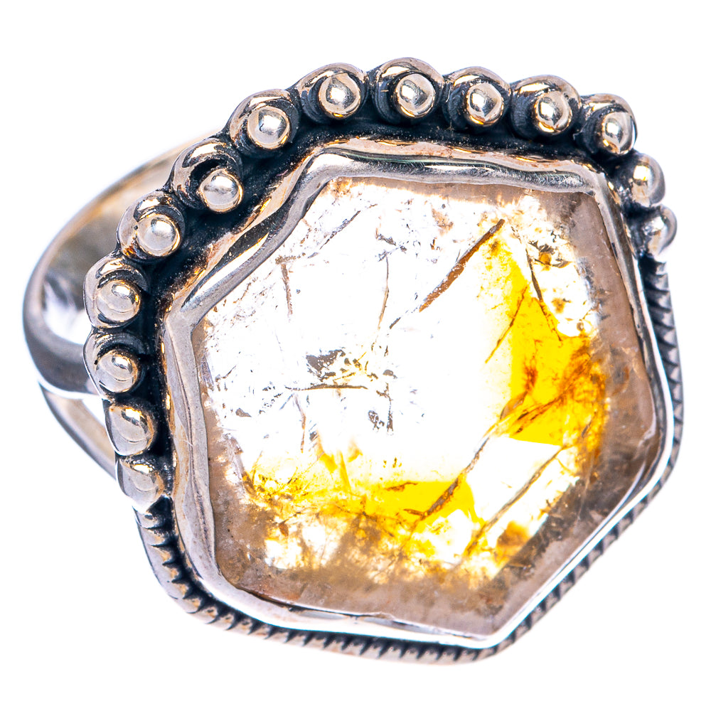 Rough Citrine Ring Size 8.5 (925 Sterling Silver) R145347