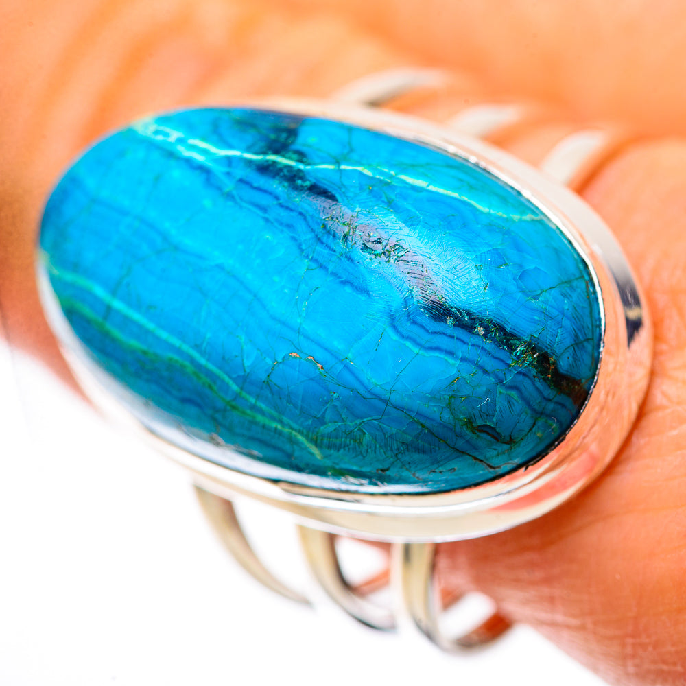 Large Chrysocolla 925 Sterling Silver Ring Size 11 (925 Sterling Silver) RING139471