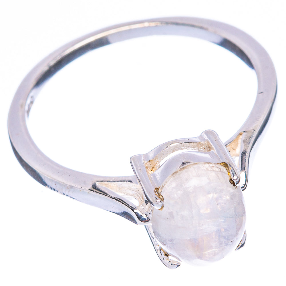 Rainbow Moonstone Dainty Ring Size 6.5 (925 Sterling Silver) R5887