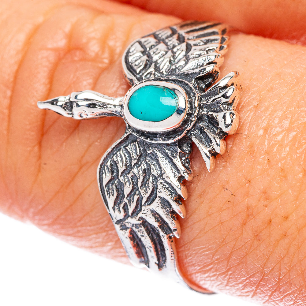 Rare Arizona Turquoise Bird Ring Size 9.5 (925 Sterling Silver) R3255