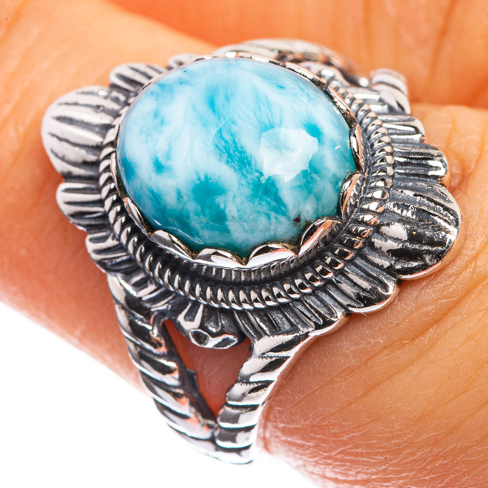 Larimar 925 Sterling Silver Ring Size 6