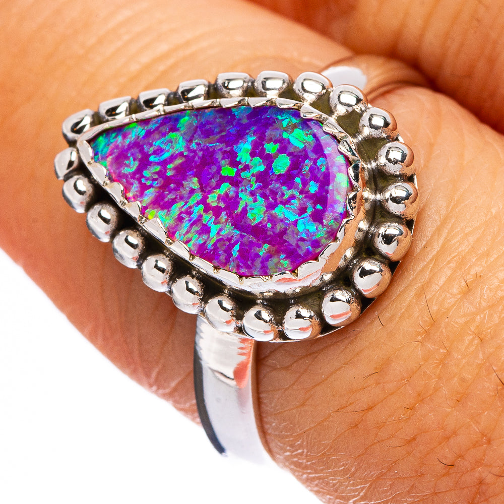 Synthetic Opal Ring Size 8 (925 Sterling Silver) R146272