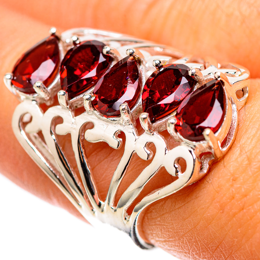 Garnet Ring Size 7.25 (925 Sterling Silver) RING138753