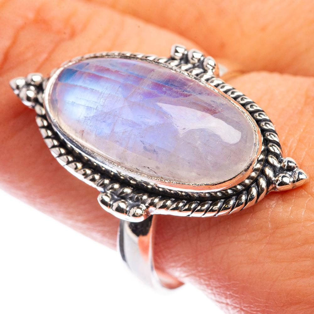 Rainbow Moonstone Ring Size 10 (925 Sterling Silver) RING143239