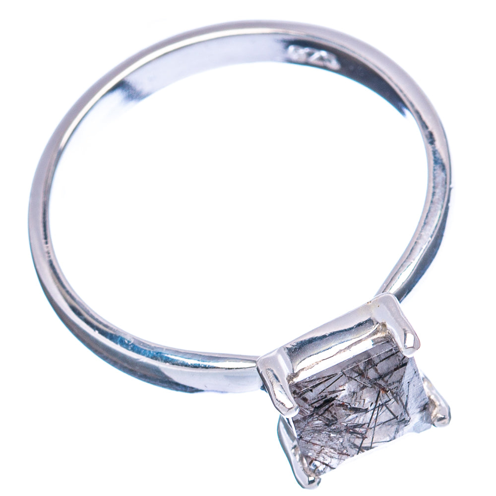 Tourmalinated Quartz Ring Size 7 (.925 Sterling Silver)