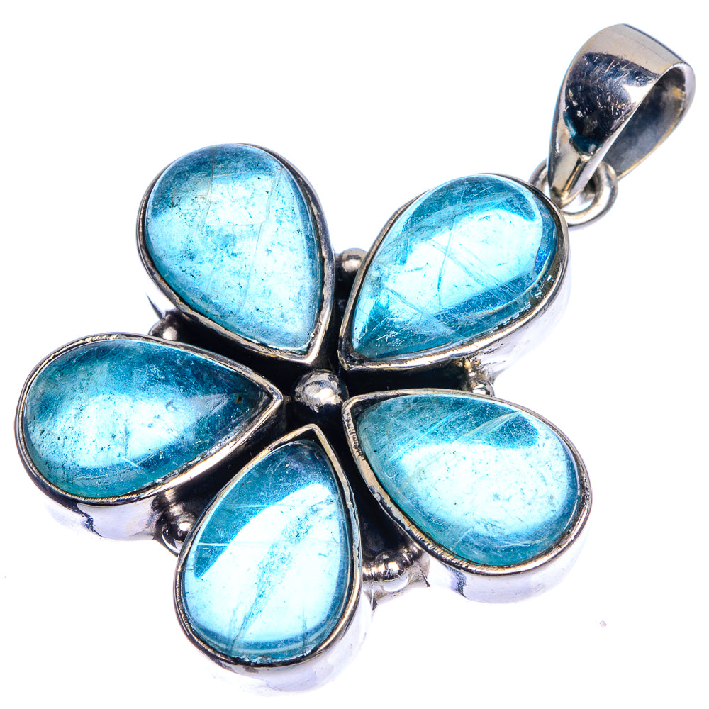 Blue Fluorite Pendant 1 1/2" (925 Sterling Silver) P39751