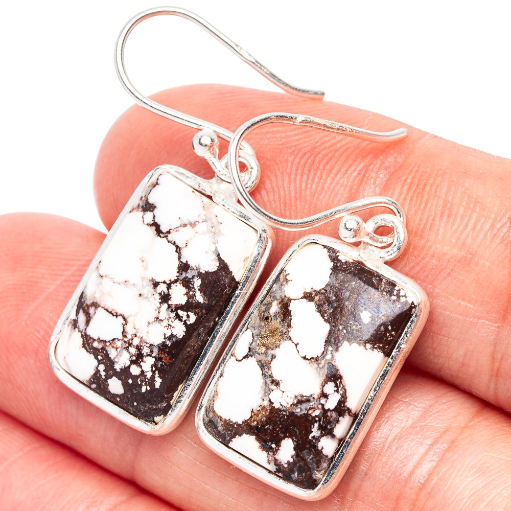 Wild Horse Jasper Earrings 1 3/8" (925 Sterling Silver) E2463