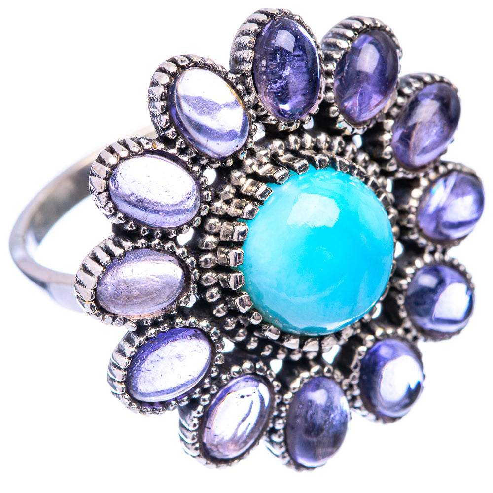 Large Larimar, Tanzanite Ring Size 10 (925 Sterling Silver) R141063