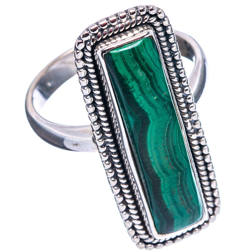 Malachite Ring Size 8.25 (.925 Sterling Silver)