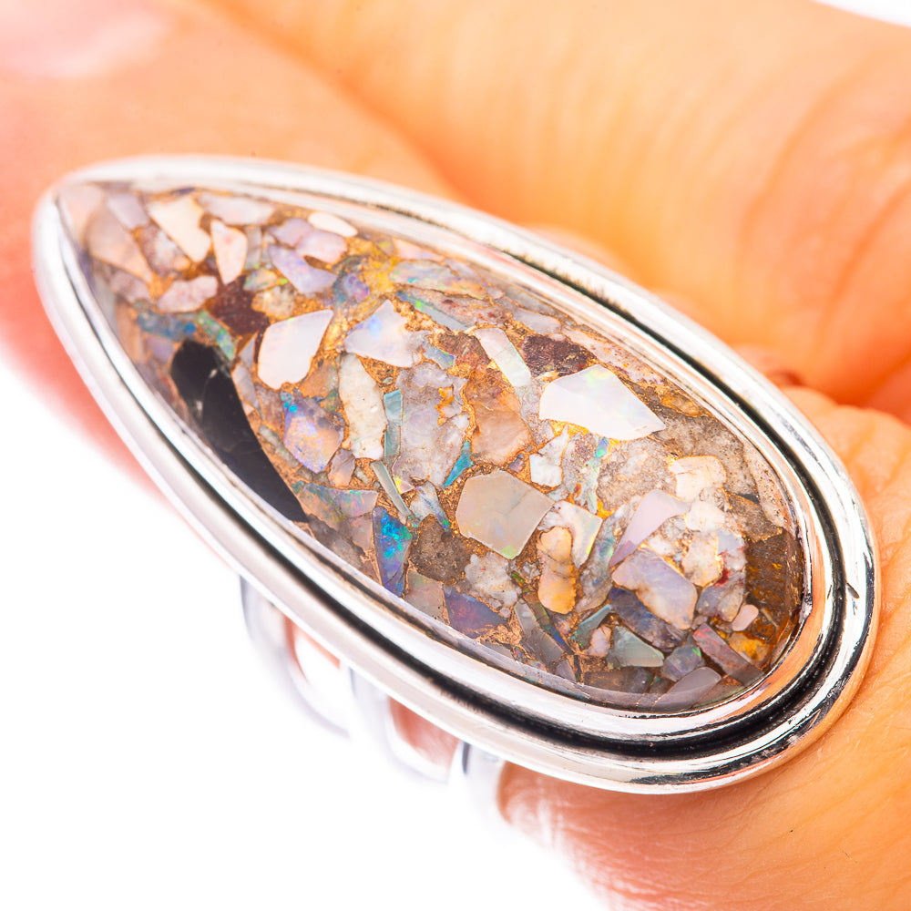 Large Brecciated Ethiopian Opal Ring Size 6.25 (925 Sterling Silver) R141000