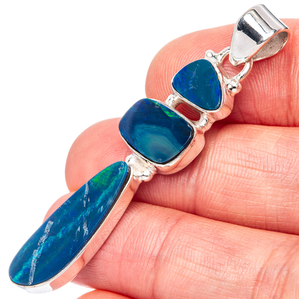 Rare Doublet Opal 925 Sterling Silver Pendant 2 1/8" (925 Sterling Silver) P42641
