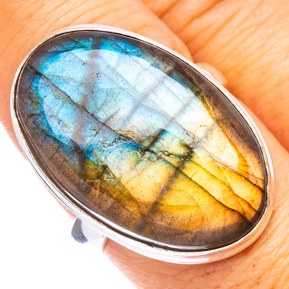 Labradorite Ring Size 8.75 (925 Sterling Silver) R7845