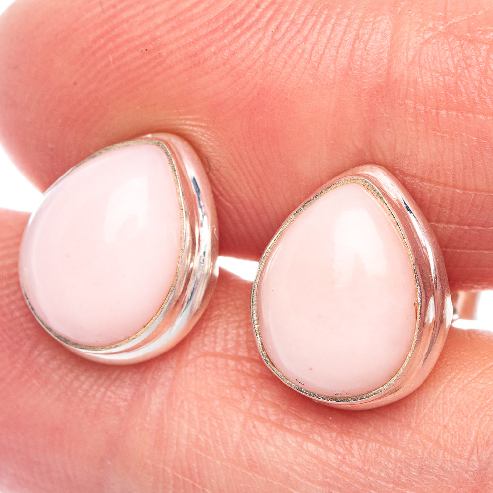 Pink Opal Earrings 1/2" (925 Sterling Silver) E433484