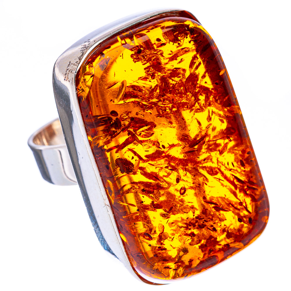 Baltic Amber Ring Size 8 (925 Sterling Silver) R1897