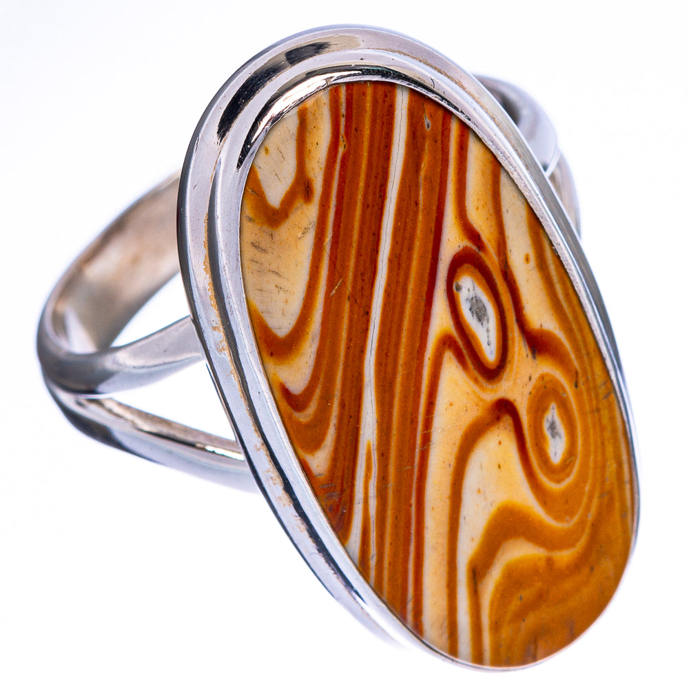 Snake Skin Jasper Ring Size 7.75 (925 Sterling Silver) R1352