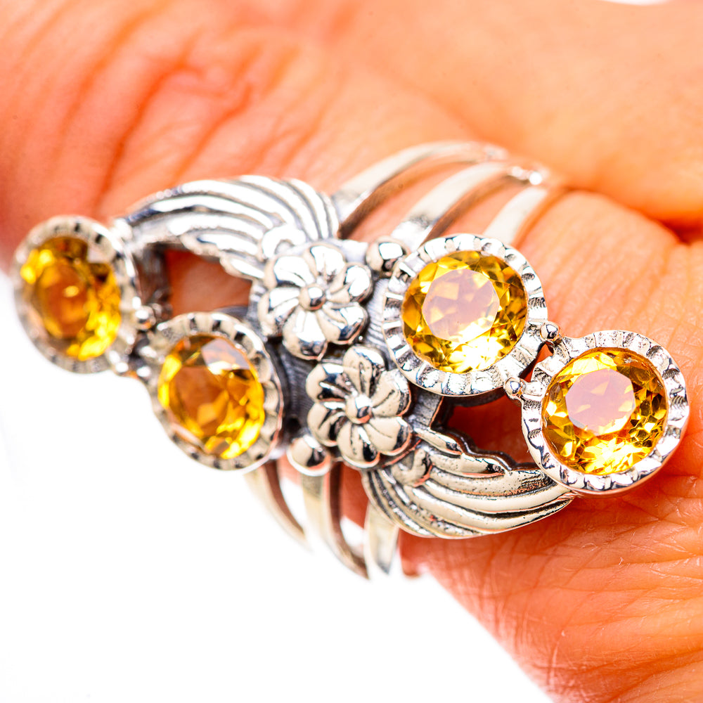 Large Faceted Citrine Ring Size 9.5 (925 Sterling Silver) RING139104