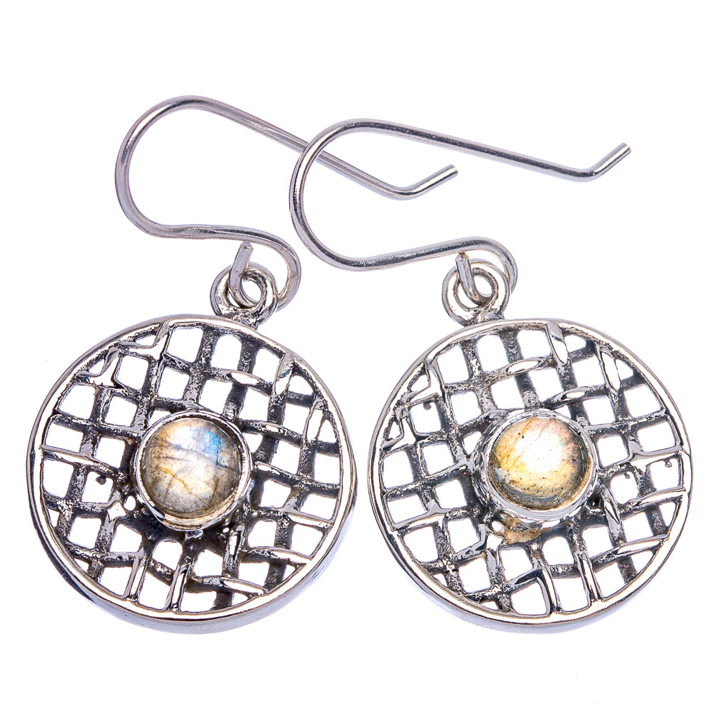 Labradorite Earrings 1 3/8" (925 Sterling Silver) E433234