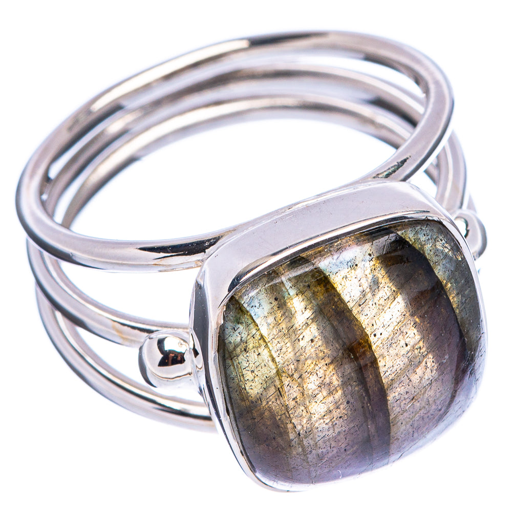 Premium Labradorite Ring Size 6.75 (.925 Sterling Silver)