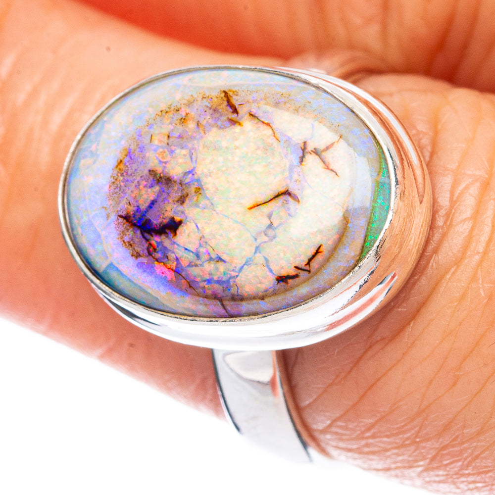 Rare Sterling Opal Ring Size 7.25 (925 Sterling Silver) R2909