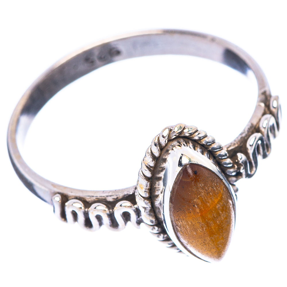 Tiger Eye Ring Size 8 (925 Sterling Silver) R5661