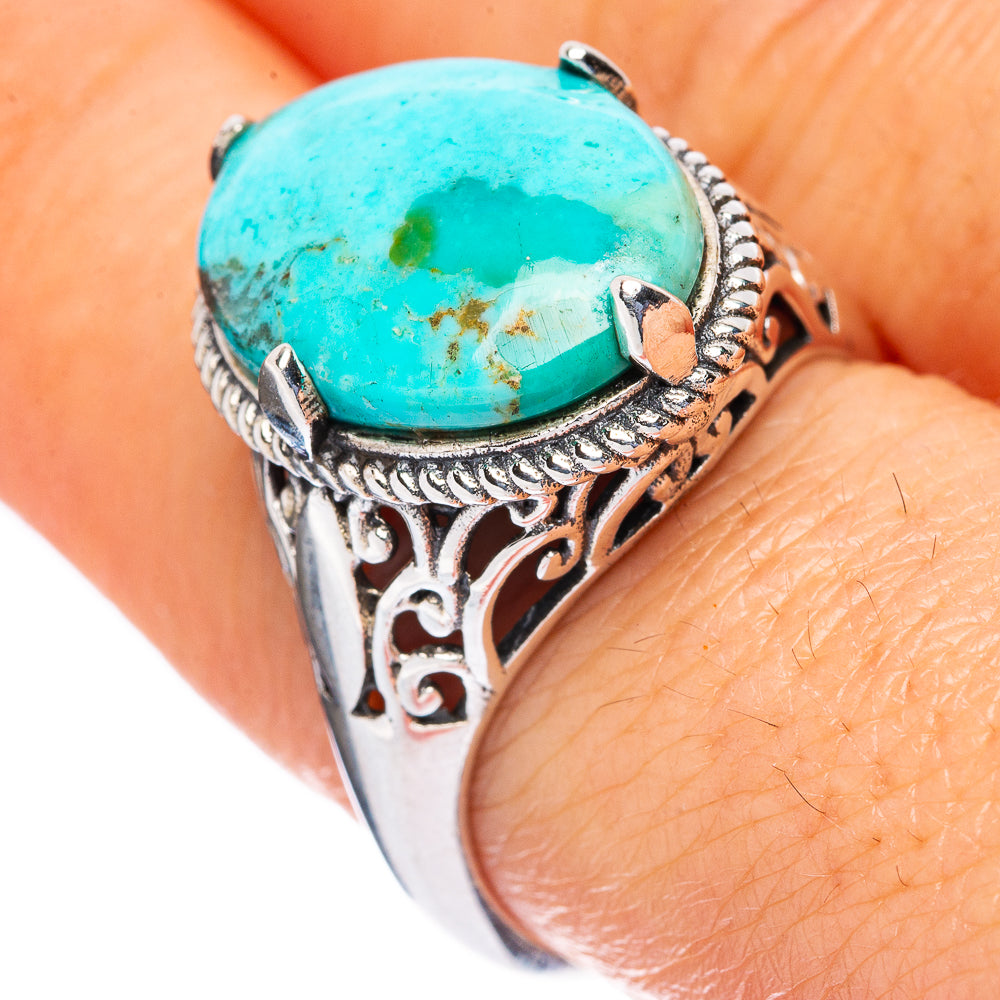 Rare Arizona Turquoise Ring Size 7.75 (925 Sterling Silver) R2966