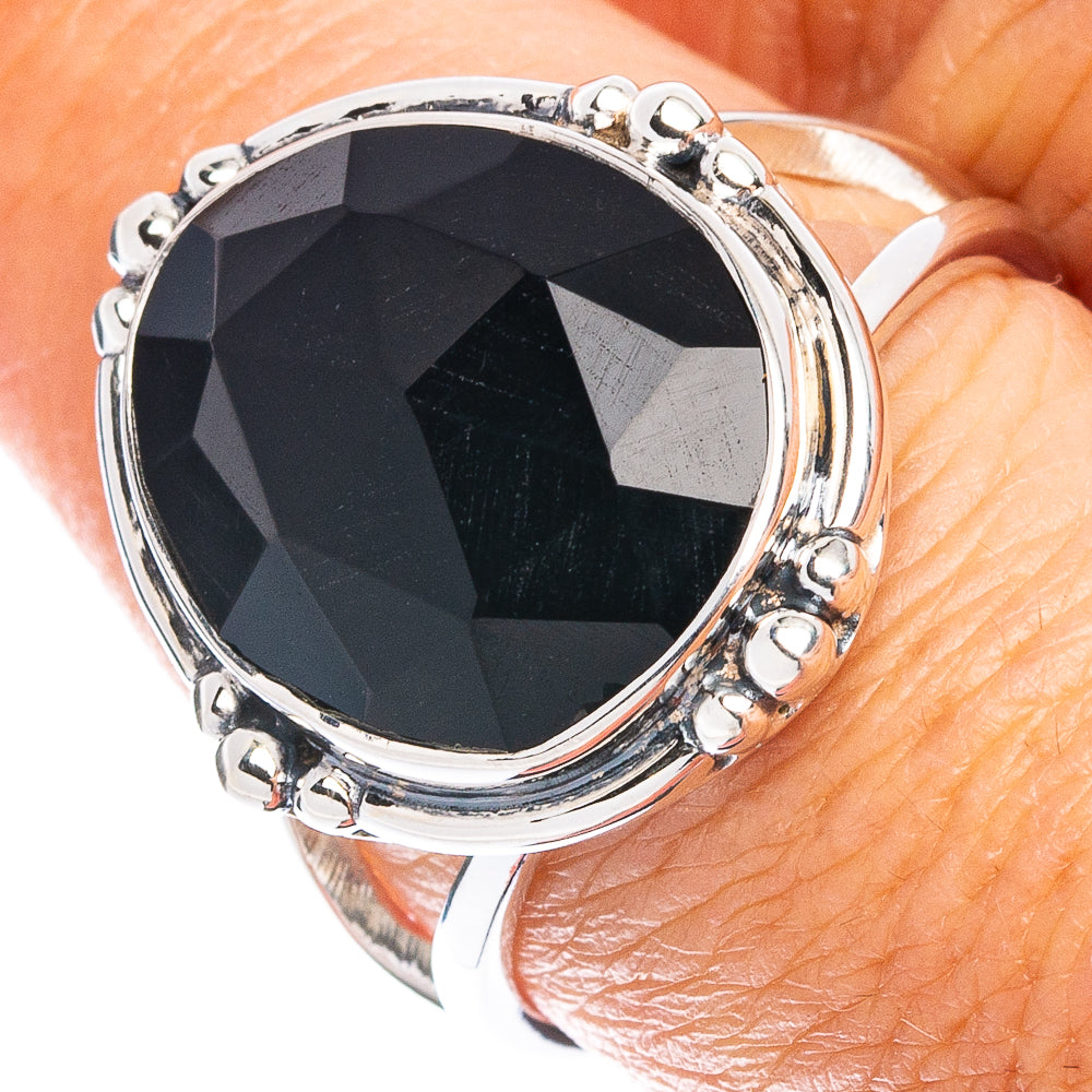 Premium Black Onyx Ring Size 8 (925 Sterling Silver) R8059