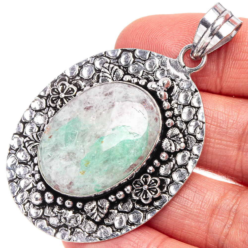 chrysoprase Pendant 2 1/4" (German Silver)