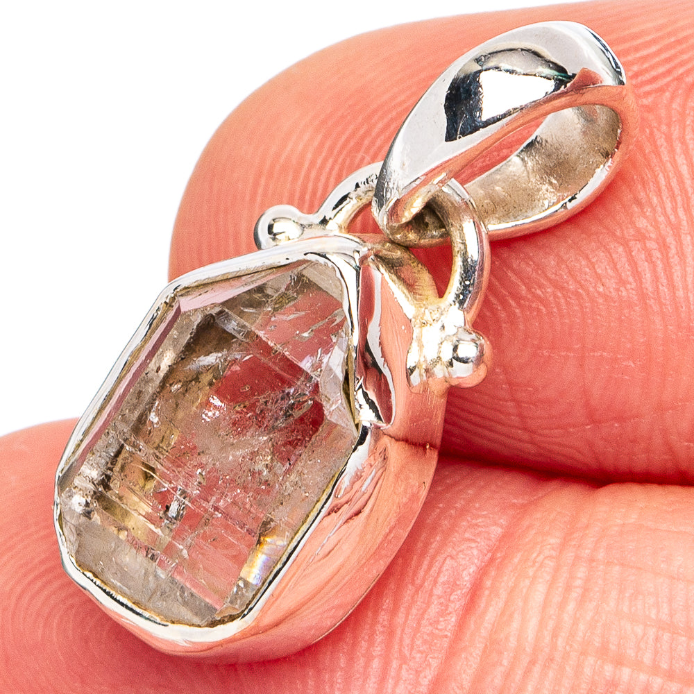 Herkimer Diamond Pendant 7/8" (.925 Sterling Silver)