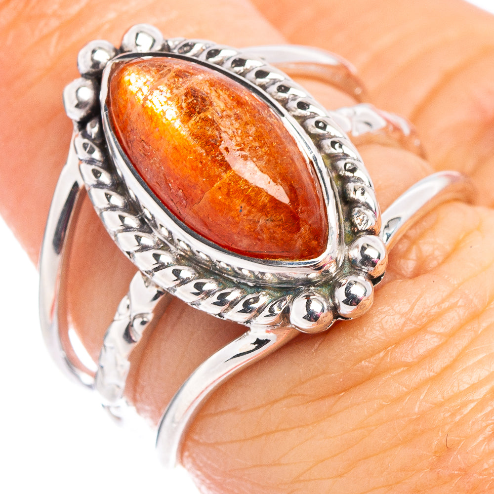 Premium Sunstone Ring Size 6.5 (.925 Sterling Silver)
