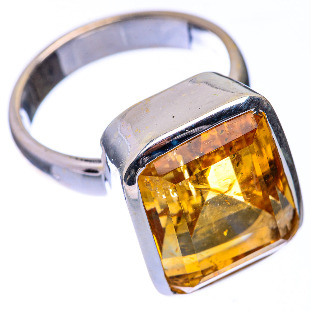 Faceted Citrine Ring Size 7 (925 Sterling Silver) R141138