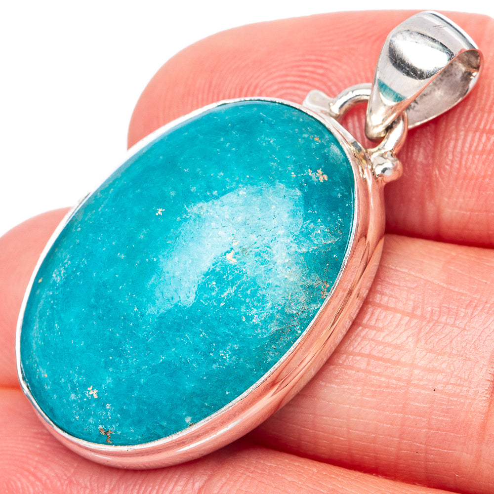 Rare Smithsonite 925 Sterling Silver Pendant 1 3/8" (925 Sterling Silver) P42595