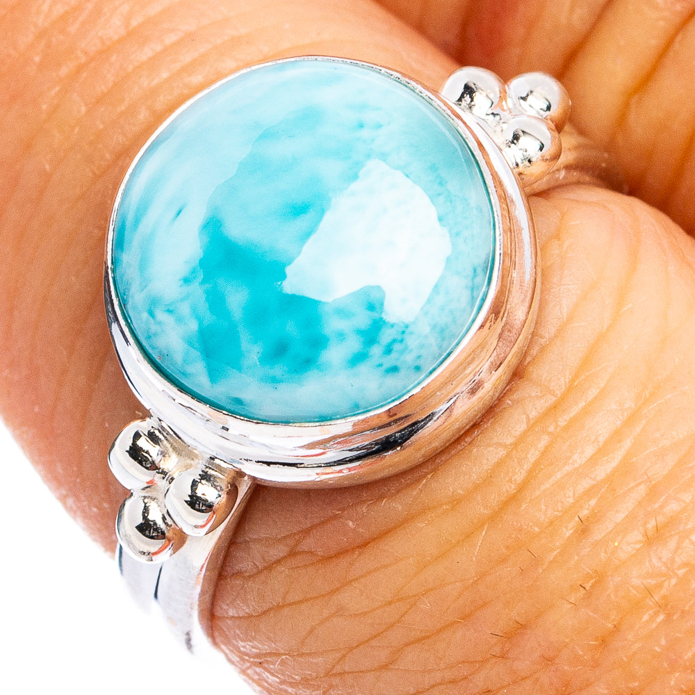 Rare Larimar Ring Size 7 (.925 Sterling Silver)