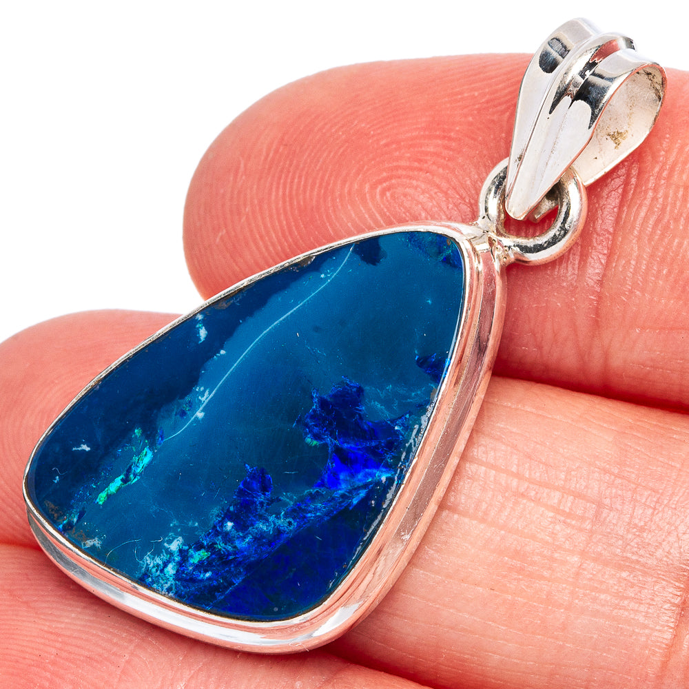 Double Opal Pendant 1 3/8" (925 Sterling Silver) P40367